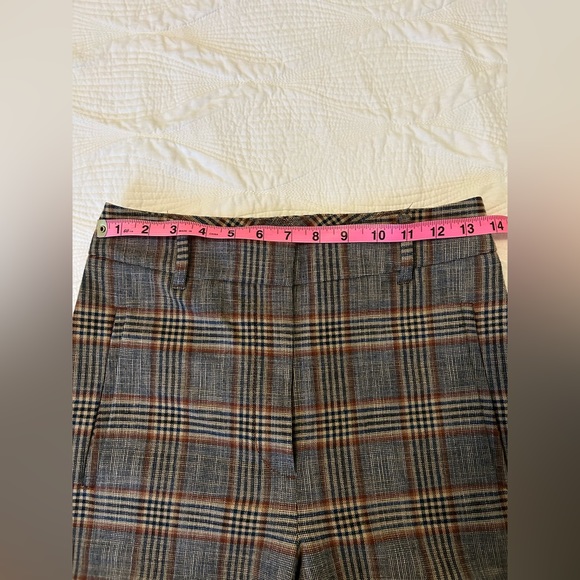NWOT | Aritzia | Wilfred | Tie-Front Check Pant — Navy/Rust Plaid | Size 6 - Picture 13 of 16